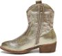 Weloveshoes Smile Favorites Meisjes Cowboylaarzen met Hak Kort Goud Imitatieleer - Thumbnail 3