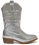 Weloveshoes Smile Favorites Meisjes Cowboylaarzen met Hak Zilver Imitatieleer - Thumbnail 3