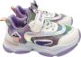 Weloveshoes SmileFavorites Meisjes Sneakers Wit Bruin Imitatieleer - Thumbnail 2