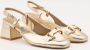 Weloveshoes SmileFavorites Loafers & Espadrilles Instappers met Hak Goud Imitatieleer - Thumbnail 3