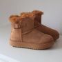 Weloveshoes Smile Favorites Dames Uggies Pantoffels Boots Camel Stof - Thumbnail 1