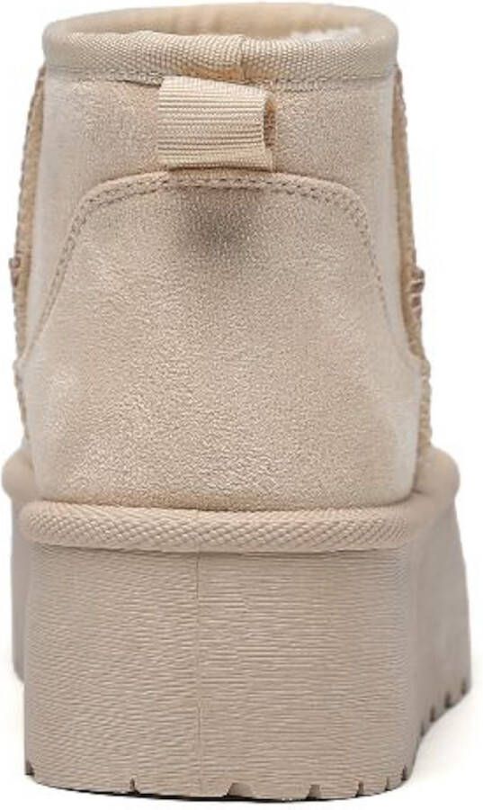 Weloveshoes Black Friday Deal Sloffen Pantoffels Boots Western Suedine Beige