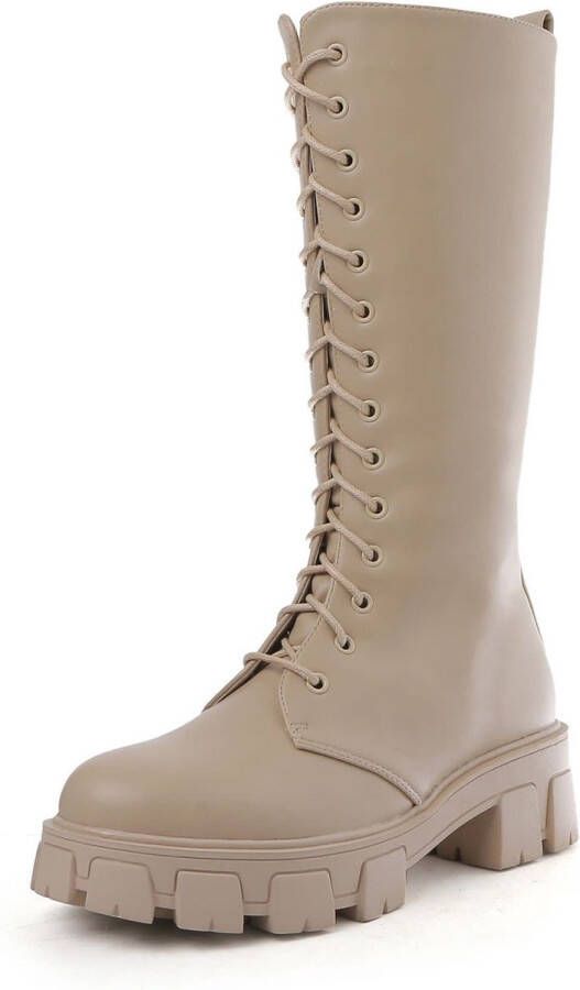 Weloveshoes Black Friday Deal Veterboots Western Imitatieleer Beige