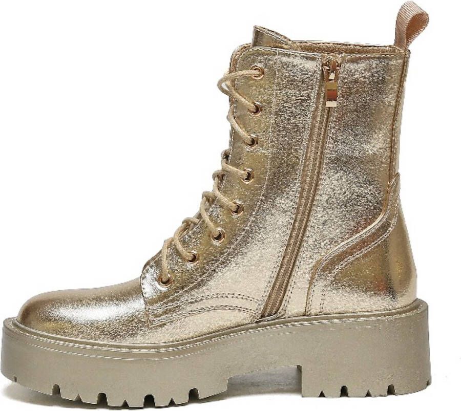 Weloveshoes SmileFavorites Veterboots Imitatieleer Goud