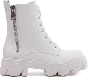 Weloveshoes SmileFavorites Veterboots Imitatieleer Wit