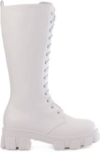 Weloveshoes SmileFavorites Veterboots Imitatieleer Wit