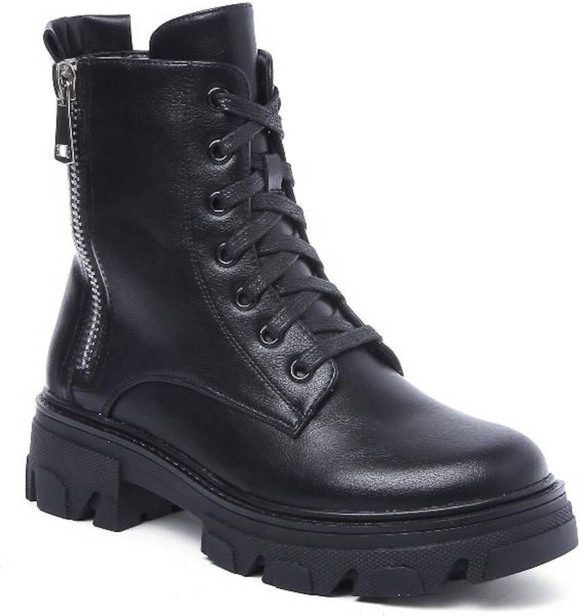 Weloveshoes SmileFavorites Veterboots Imitatieleer Zwart