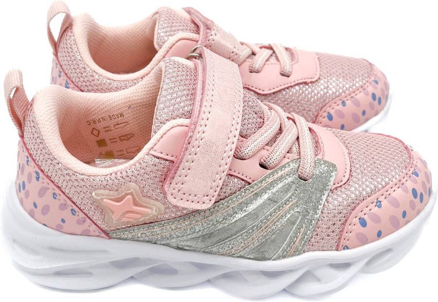 Weloveshoes SmileFavorites Meisjes Sneakers Grijs Zilver Imitatieleer