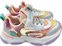 Weloveshoes SmileFavorites Meisjes Sneakers Grijs Zilver Imitatieleer - Thumbnail 2