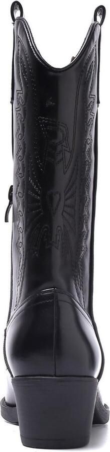 Weloveshoes Leatherlook cowboylaars Zwart Dames - Foto 6