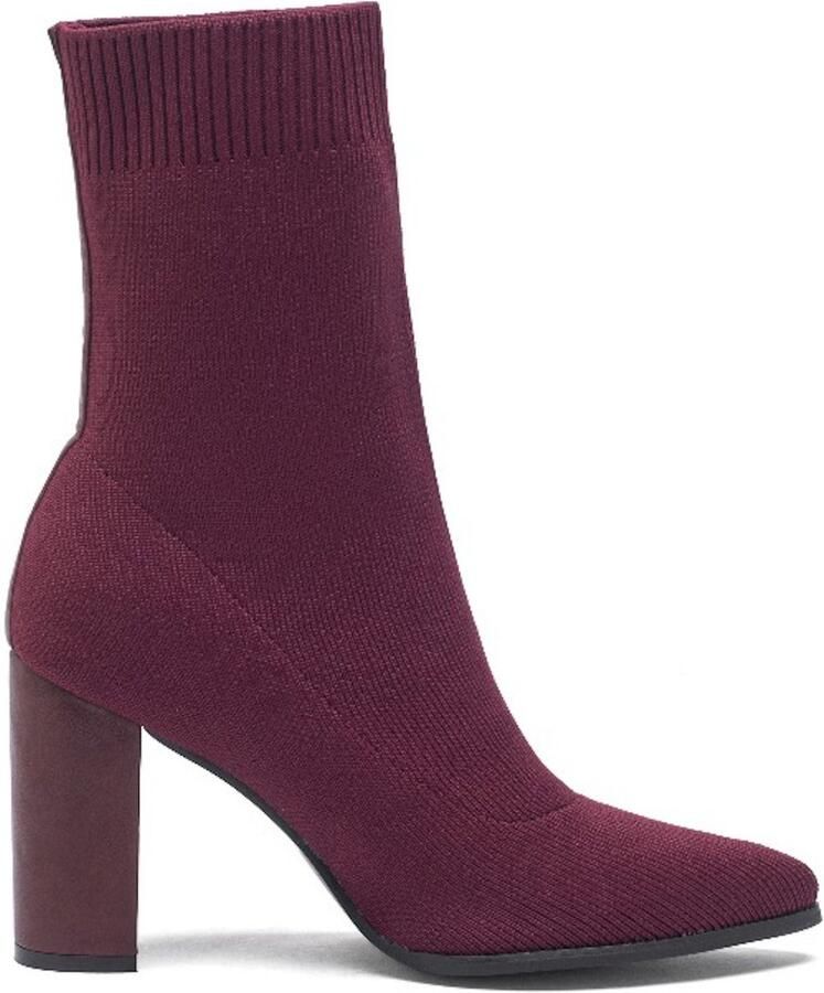 Weloveshoes Smile Favorites Dames Pumps Heels Bordeaux Stof Bordeaux