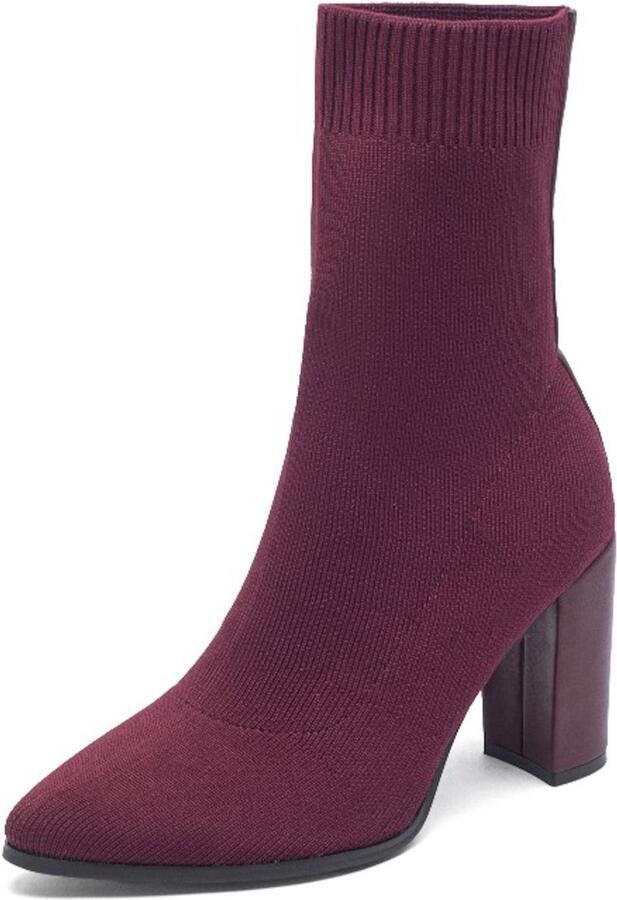 Weloveshoes Smile Favorites Dames Pumps Heels Bordeaux Stof Bordeaux