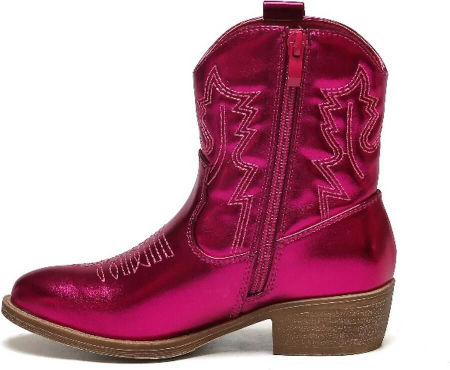 Weloveshoes Smile Favorites Meisjes Cowboylaarzen Western Kort Roze Imitatieleer - Foto 2