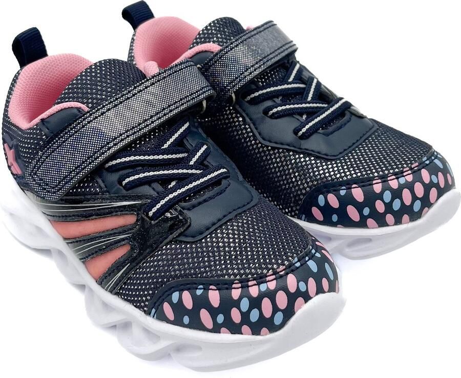 Weloveshoes Smile Favorites Meisjes Sneakers Blauw Imitatieleer - Foto 2