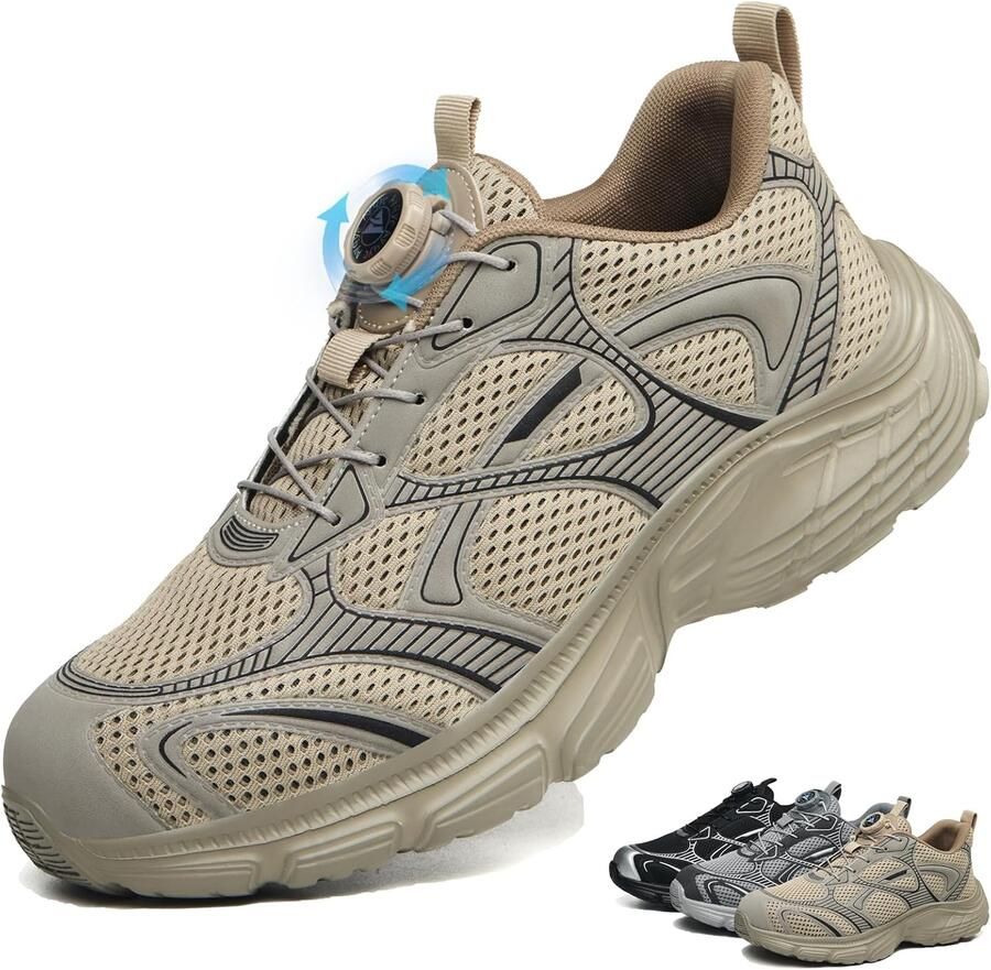 Werkschoenen met stalen ne EU licht ademend antislip draaisluiting