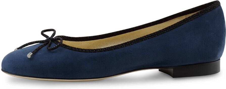 Werner Kern Ballerinas Werner Ken Dana Dames Ballerina's Donkerblauw Suède Ballerina Schoenen Instappers Echt Leer Flatjes Donkerblauw