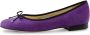 Werner Kern Ballerinas Werner Kern Andy Ballerina Schoenen voor Dames Violet en Zwart Suède Lederen zool Instappers Ballerina's met Hakje Paars - Thumbnail 1