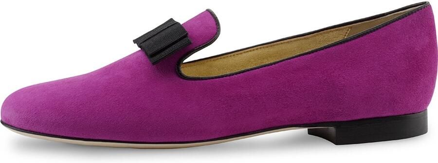 Werner Kern Ballerinas Werner Kern Aoi Loafers voor Dames Ballerina Schoenen Fuchsia Suède Klassieke Instappers Paars Roze Fuchsia