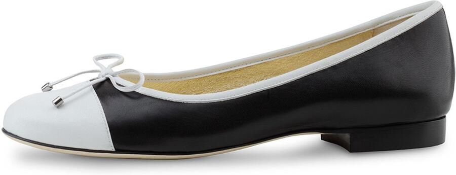 Werner Kern Ballerinas Werner Kern Mimi Ballerina Schoenen Dames Ballerina's zwart wit Hoge kwaliteit nappa leer Instappers Platte schoenen dames Zwart wit