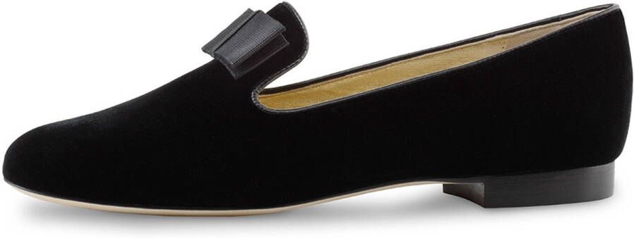 Werner Kern Ballerinas Werner Kern Lee Zwarte Loafers voor Dames Instappers Fluweel Nette Schoenen Damesschoenen Zwart