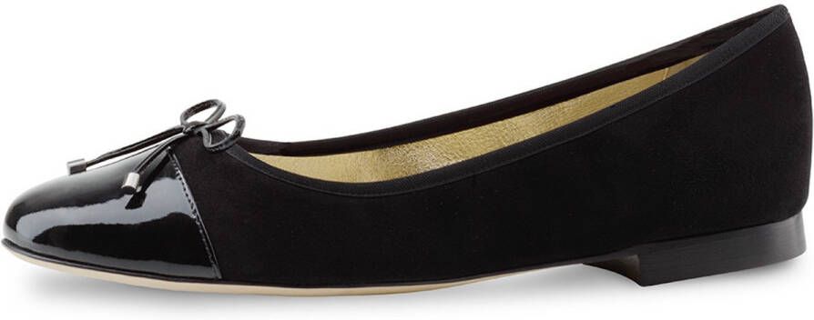 Werner Kern Ballerinas Werner Kern Myke Ballerina's Zwart Dames Instappers Suède en Lakleer Damesschoenen Nette schoenen Zwart