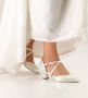 Werner Kern Bruidsschoenen Wit Satijn Felice Lederen Zool Ballroom Dansschoenen Hak Trouwschoen - Thumbnail 1