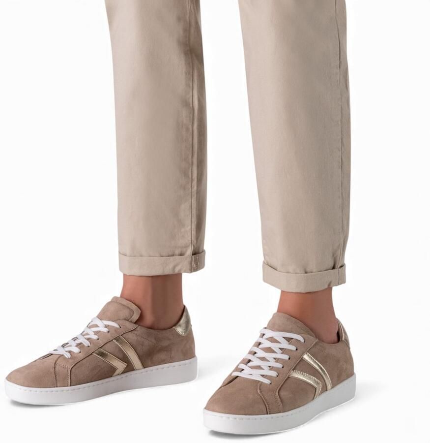 Werner Kern Danssneaker Darcey Beige Suède Unisex Indoor & Outdoor Ultralichte PU Zool met Draaipunten Schokabsorberend Uitneembaar Voetbed Latin Salsa & Training Beige