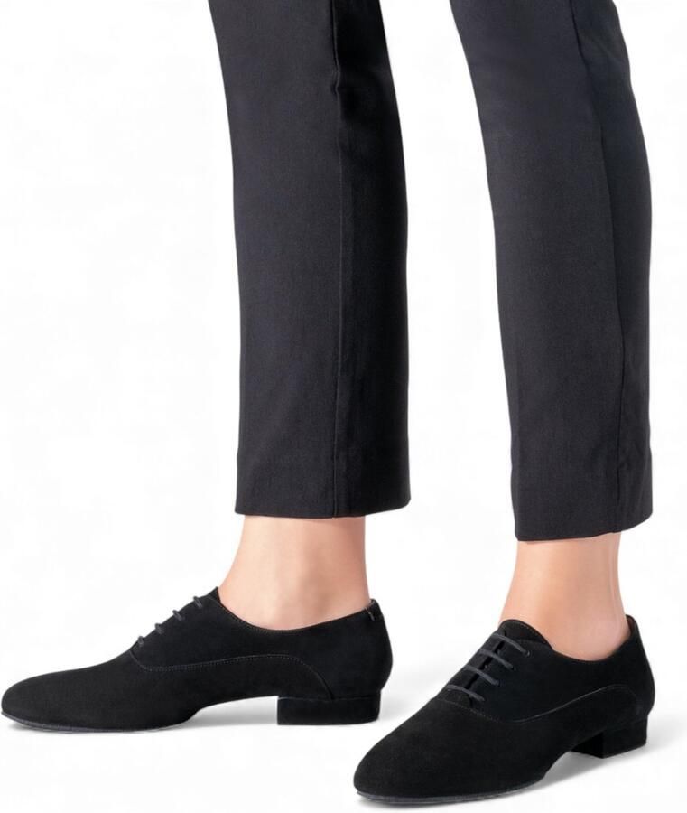 Werner Kern Runa Dansschoen Zwart Suède Flexibele en Comfortabele pasvorm Hak Suède buitenzool Splitzool Trainings dansschoenen dames Teacher dansschoenen Salsa Bachata Latin Zwart