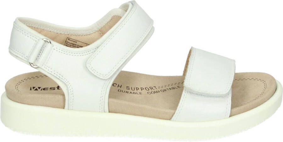 Westland ALBI~01~~~~~~~~~~~~~~~~~~~~~~~ Platte sandalenDames Sandalen Wit beige