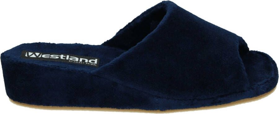 Westland -Dames blauw donker slippers & muiltjes