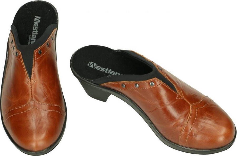 Westland -Dames cognac caramel slippers & muiltjes