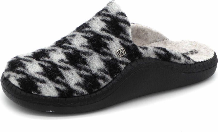 Westland Dames Pantoffel Muil Monaco 15449-197 Zwart Wit