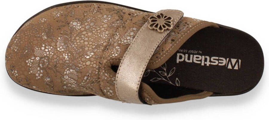 Westland -Dames taupe pantoffels
