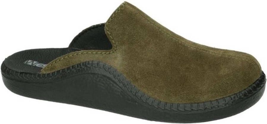Westland -Heren groen olijf pantoffels & slippers
