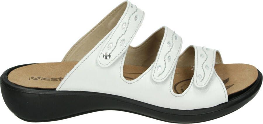 Westland IBIZA~66~~~~~~~~~~~~~~~~~~~~~~ Dames slippers Wit beige