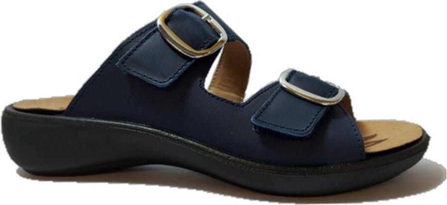 Westland Slipper 16772 452 505 Ibiza 72 Blauw Verwisselbaar Voetbed