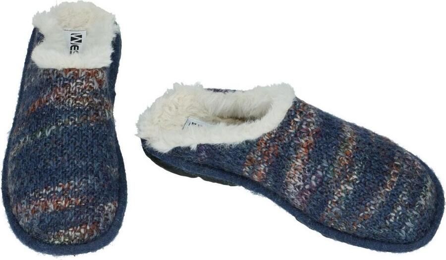 Westland Dames Pantoffel Muil Lille 28108-541 Blauw Combi - Foto 5