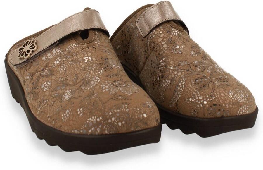 Westland -Dames taupe pantoffels - Foto 3