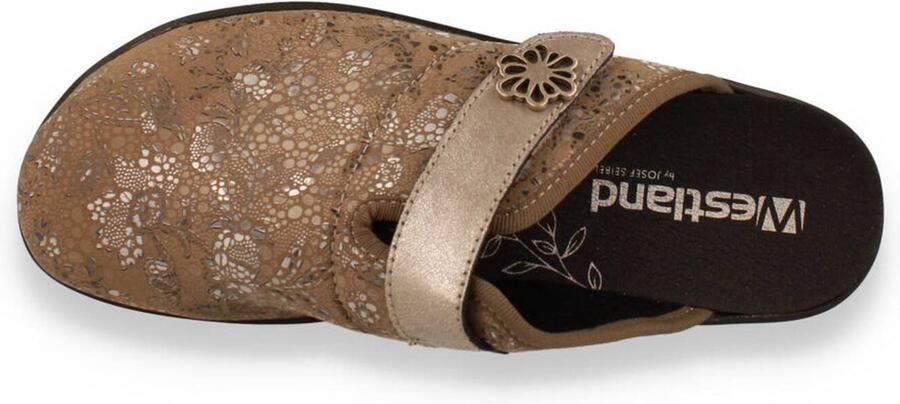 Westland -Dames taupe pantoffels - Foto 8