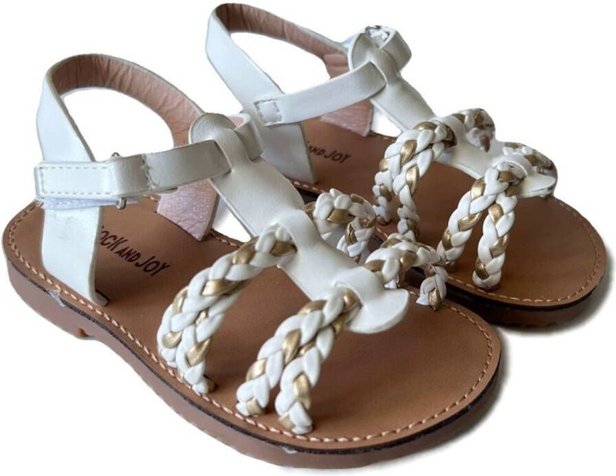 Whynotkids Kinder Sandalen Golden Glow Vlecht Patroon