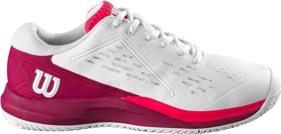 Wilson GIRLS' WHITE AND MAGENTA RUSH PRO ACE WRS330380