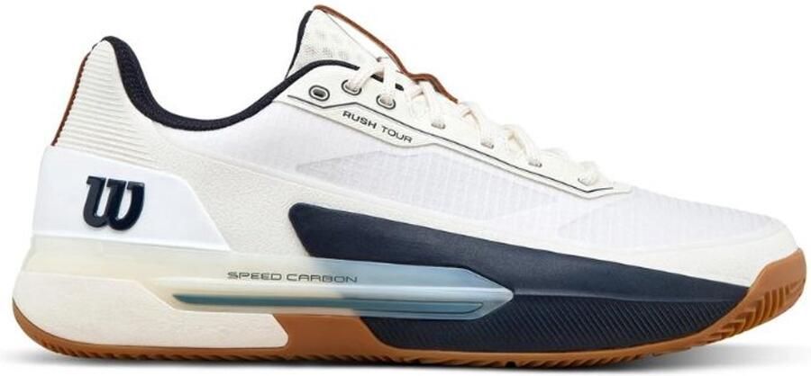 Wilson Tennisschoen Padelschoen Rush Tour 5 Clay Heren Wit Navy