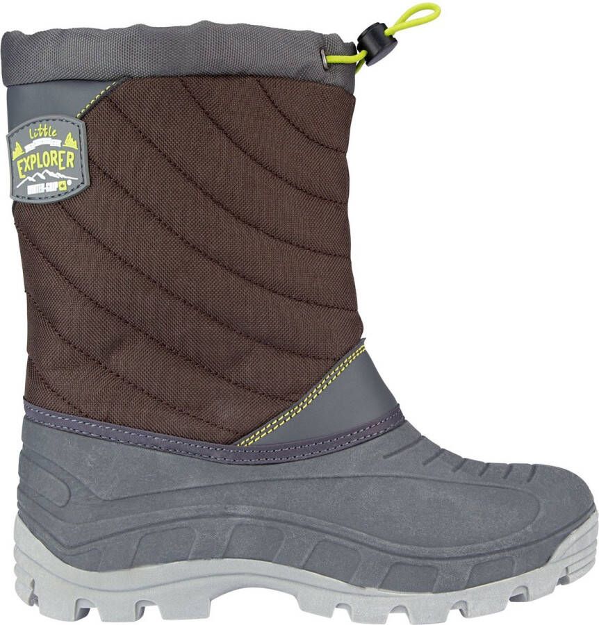 Winter-grip Snowboots Jr Northern Explorer Bruin Antraciet Lichtgroen