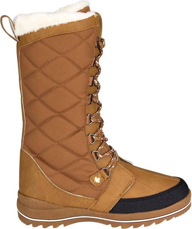 Winter-grip Snowboots Sr Checkered Walker Bruin Beige Antraciet