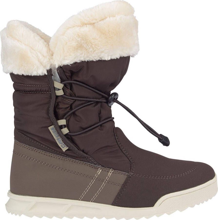 Winter-grip Snowboots Sr Nordic Fur Mid Bruin Beige Off white