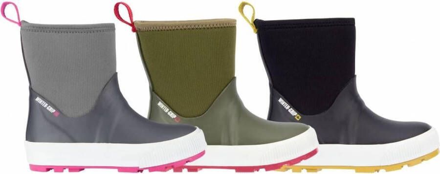 Winter-grip Snowboots Jr Neo Welly Zwart Mosterd - Foto 4