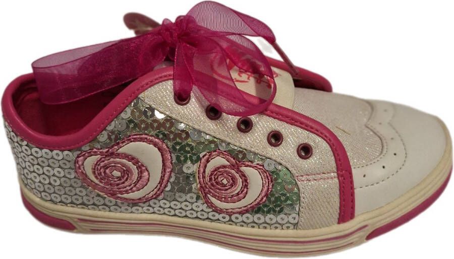 Winx -GIRL SNEAKER-WIT MET GLITTERS & ROZE STRIK