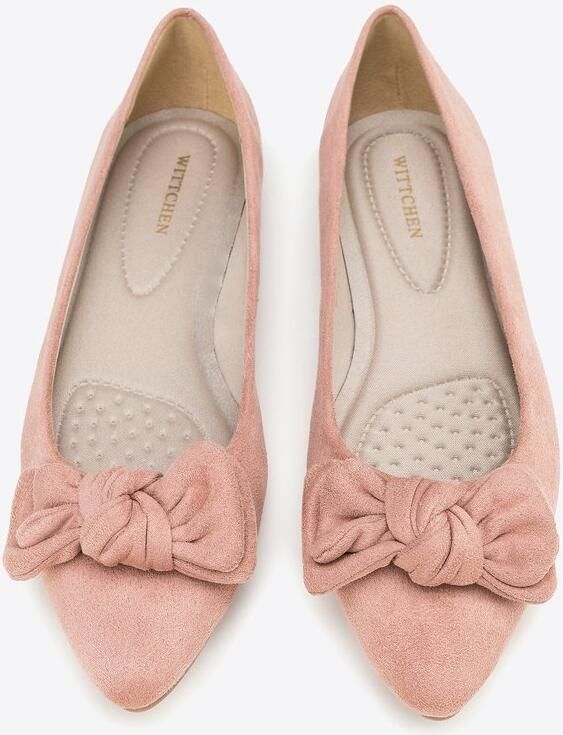 WITTCHEN Ballerina Eco-suède Strik Roze