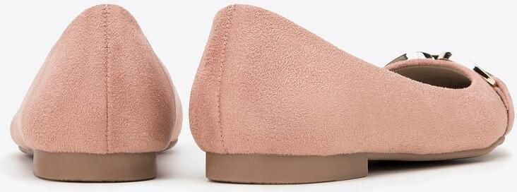 WITTCHEN Ballerina's van Eco-Suède Roze Gesp Platte Hak