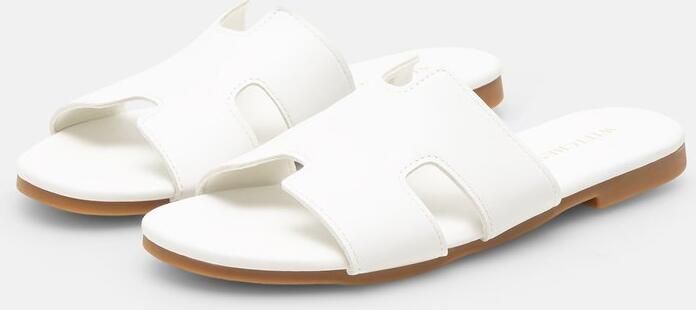 WITTCHEN Vrouwen Flip-Flops Eco-leer H-vormige Uitsnede Wit